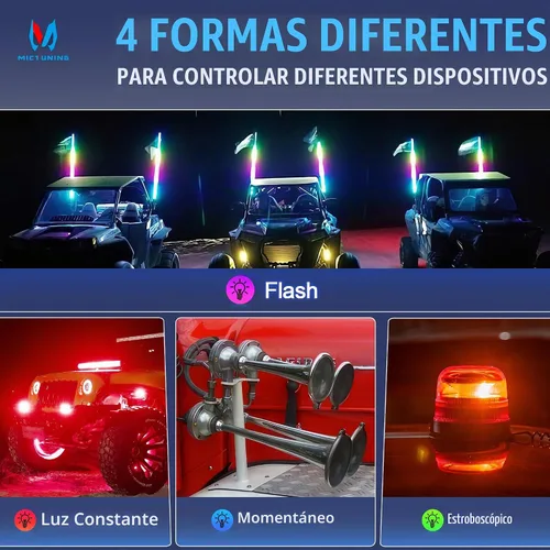 Vista 2 de MICTUNING P1S-B12 Blue12 Panel de interruptores de banda 4 modos de control
