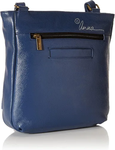 Vista 2 de Anna by Anuschka Women's Genuine Leather Medium Crossbody Hand Painted Original Artwork
