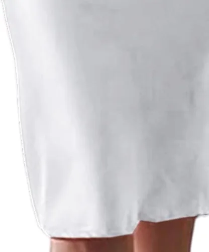 Vista 5 de xxxiticat - Vestido con tirantes delgados, de satén, sin mangas, para cócteles, playa y fiestas, con cuello caído, vestido de longitud media