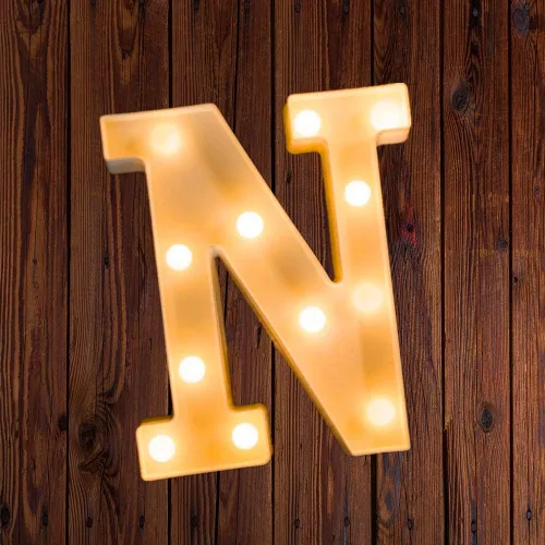 Vista 63 de Ulalaza Letrero de luz LED en blanco y negro, 2 letras AA alimentadas por batería para boda, fiesta de cumpleaños, lámpara de Navidad, luz nocturna