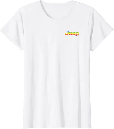 Vista 2 de Jeep Camiseta We Go With Pride (estampado delanterotrasero), Blanco, Female X-Small