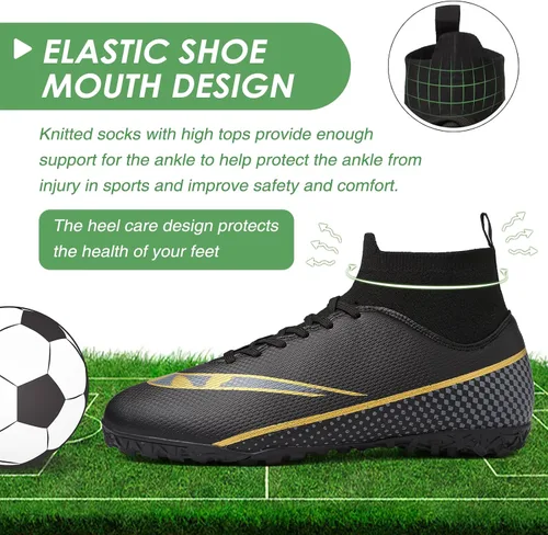 Vista 5 de CBUSTER Soccer Cleats Mens Women Outdoor Soccer Shoes for Big Boy AG TF