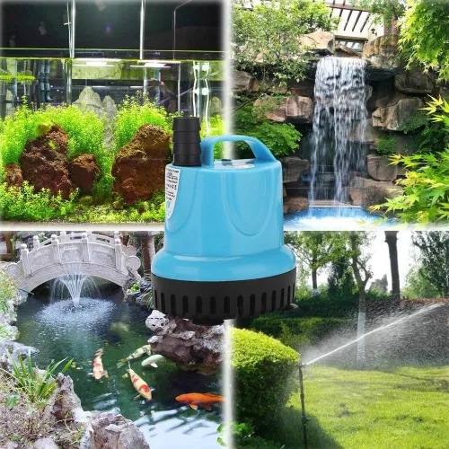 Vista 4 de Bomba sumergible eléctrica 10/18/25/45/60/85/105W 600-4500L/H Bomba de agua sumergible 220V acuario peces estanque tanque boquilla Marin Control