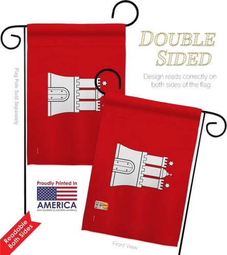 Vista 3 de Hamburg Garden Flags 2pcs Pack Regional Germany States Central Europe Territory Old History Country Particular Area Small Decorative Gift Yard House