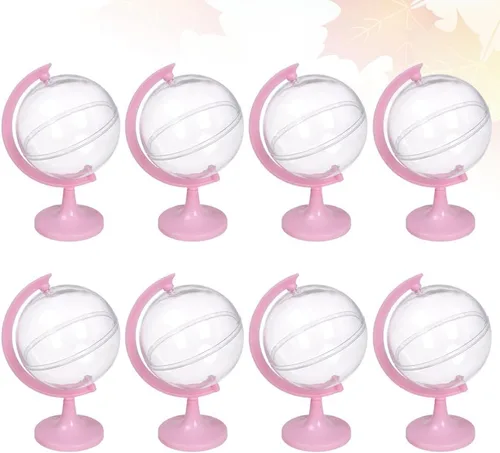 Vista 8 de 12 mini contenedores de caramelos de globo, cajas de plástico transparente para dulces, organizador de almacenamiento de dulces, estuche de dulces