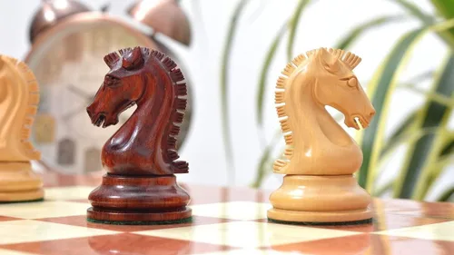 Vista 9 de CHESSBAZAAR Piezas de ajedrez The Sinquefield Cup 2017 Reproducido 3.75" King Original Craftsman Juego de Ajedrez Doble Pesado Piezas Bud