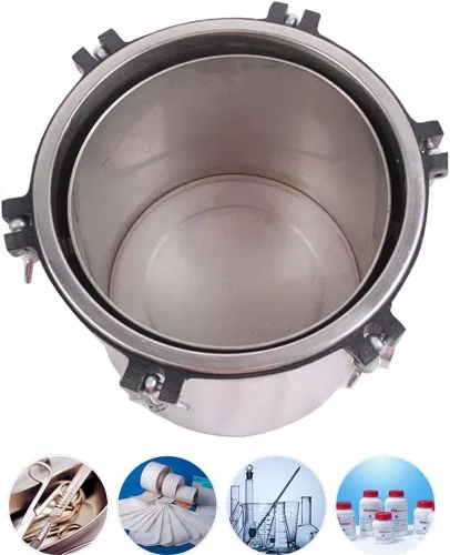 Vista 5 de Esterilizador de vapor eléctrico con autoclave con calefacción, 4.7 galones (18L), recipiente a presión de carcasa de acero inoxidable