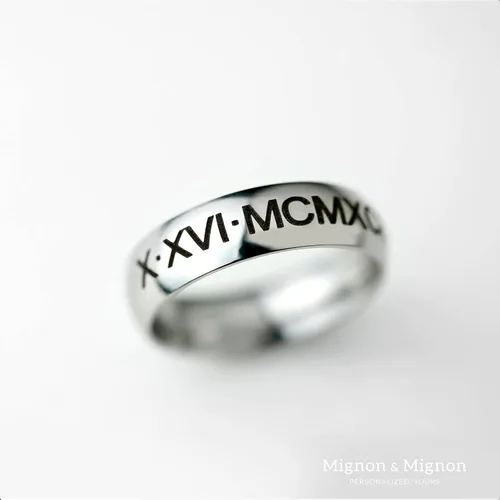 Vista 4 de Personalized Ring Custom Engraved Ring personalized dad gift Mens Ring Personalized Gifts for Him Personalized Gifts for Father's Day Personalized