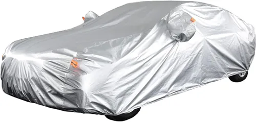 Vista 13 de Funda para automóvil compatible con Nissan March, cubierta completa para automóvil, transpirable y a prueba de polvo, resistente al viento, forro