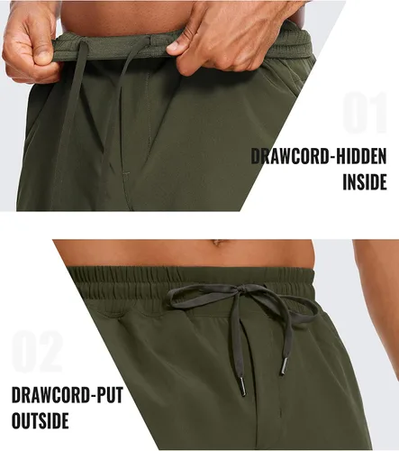Vista 7 de CRZ YOGA Pantalones cortos de entrenamiento sin forro para hombre de 5 pulgadas, ligeros, de secado rápido, para correr, deportes, atletismo