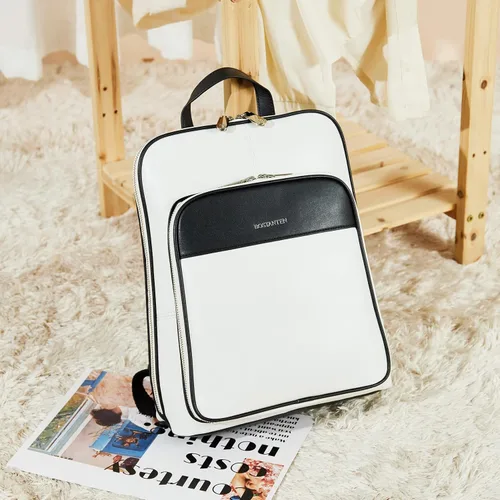 Vista 7 de BOSTANTEN Mochila de piel auténtica, bolsas de viaje casuales para mujer, Viajar