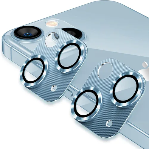 Vista 10 de Korecase - Protector de lente de cámara para iPhone 14 / iPhone 14 Plus, cubierta de metal para cámara, película de metal de aluminio de dureza 9H