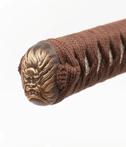 Vista 8 de Espada samurái real forjada a mano con acero T10 templado con arcilla, espada Katana de espiga completa afilada, 41 pulgadas Full Tang Katana