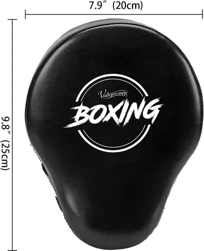 Vista 4 de Valleycomfy - Manoplas de boxeo curvadas de piel sintética para entrenamiento Leatherette Training Hand Pads,Ideal for Karate, Muay Thai Kick