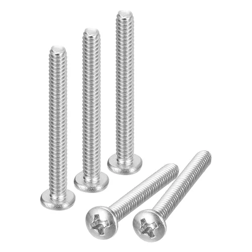 Vista 25 de uxcell Tornillos de máquina de cabeza redonda de 1/4-20x1, tornillo de acero inoxidable 304 18-8, accionamiento Phillips, totalmente roscado