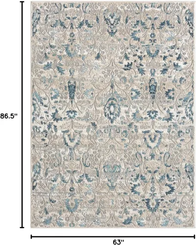 Vista 2 de LUXE WEAVERS Alfombra vintage floral azul 5x7