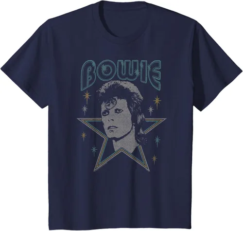 Vista 24 de David Bowie - Camiseta azul Ziggy Stardust, Negro, S