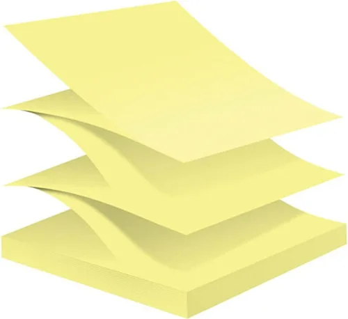 Vista 10 de Post-it Notas superadhesivas 100% recicladas, 3 x 3 pulgadas, amarillo canario, 6 blocs