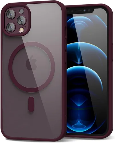 Vista 200 de oakxco Funda magnética transparente compatible con Magsafe, bonita funda delgada y transparente de poliuretano termoplástico no amarillenta, carcasa