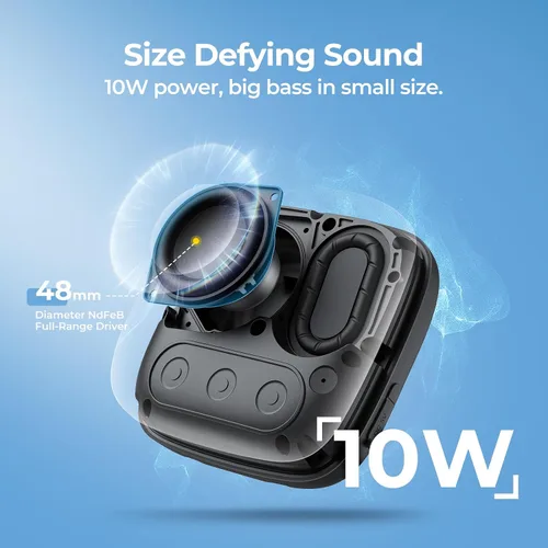 Vista 3 de Tribit StormBox Micro 2 Altavoz portátil inalámbrico: sonido de graves profundos de 10 W, altavoz impermeable IP67 para bicicleta con Bluetooth 5.3