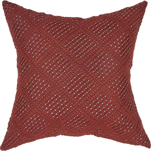 Vista 5 de Juego de 2 fundas de almohada marrones, fundas de almohada decorativas marrones de 18 x 18 pulgadas, fundas de almohada grandes para sofá, fundas
