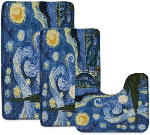 Vista 25 de Octopus Tentacles - Juego de 3 alfombrillas de baño, tentáculos náuticos Kraken coloridos animales marinos submarinos, vida marina subacuática