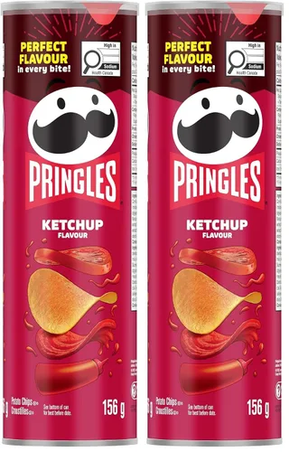 Vista 10 de Pringles Patatas fritas, salsa de tomate, 156 gramos/5.50 oz {Importado de Canadá}