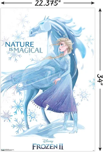 Vista 3 de Trends International Disney Frozen 2 - Póster de pared Nokk, 22.375 x 34 pulgadas, paquete de póster y clip