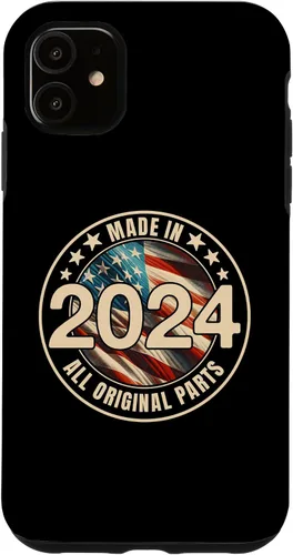 Vista 5 de iPhone 15 Made In 2024 All Original Parts Year Vintage Vintage Case