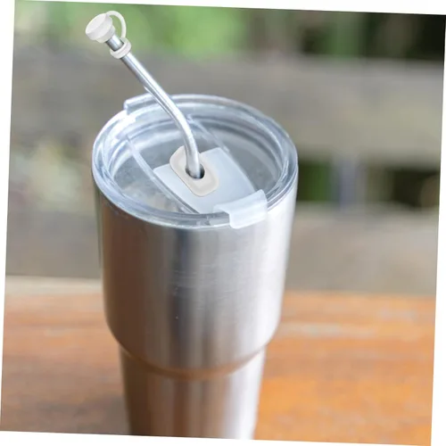Vista 8 de 12Pcs Silicone Spill Stoppers Set with Straw Cover Cleaning Brushes Leakproof for Cup Includes Stoppers