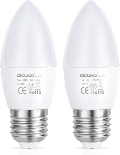Vista 10 de DiCUNO ProOE - Bombilla LED E26 con protección ocular, alto CRI 98, bombilla E26 de 5 W, blanco cálido 3000 K, reemplazo de luz decorativa