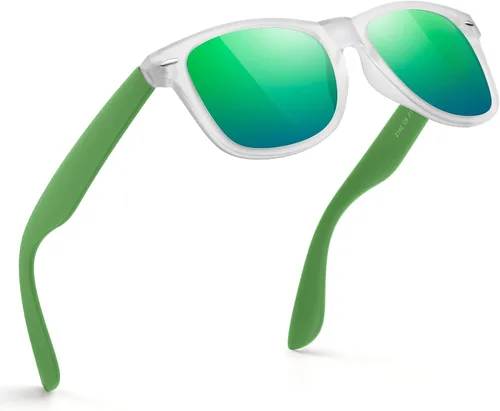 Vista 58 de FEIDUSUN Lentes de sol polarizados para hombre y mujer, lentes de sol retro negros para conducir, pescar, protección UV