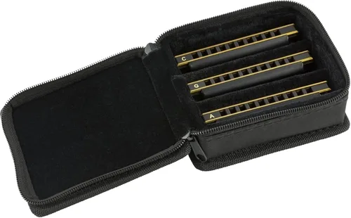 Vista 6 de Fender Blues Deville Armónica, paquete de 3 con estuche (teclas C, G, A)