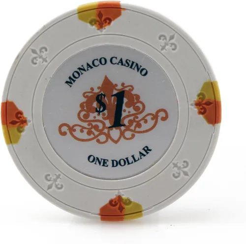Vista 8 de Versa Games Monaco Casino - Fichas de póquer de arcilla en 0.48 oz - Paquete de 50 - (elegir color)