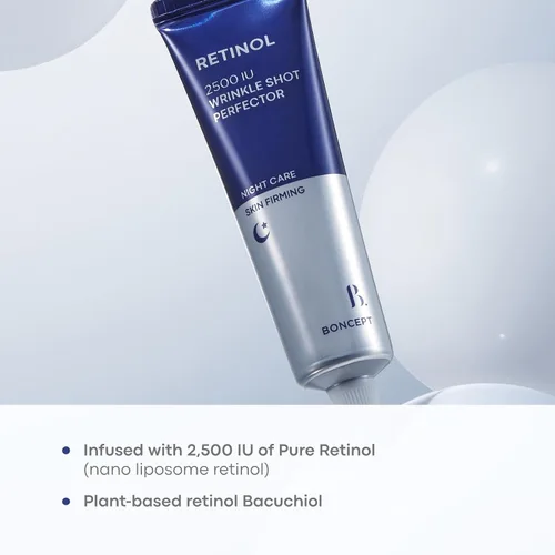 Vista 2 de Retinol 2500 IU Wrinkle Shot Perfector – Crema intensiva coreana para el cuidado de la piel para antienvejecimiento, arrugas, cuidado de poros