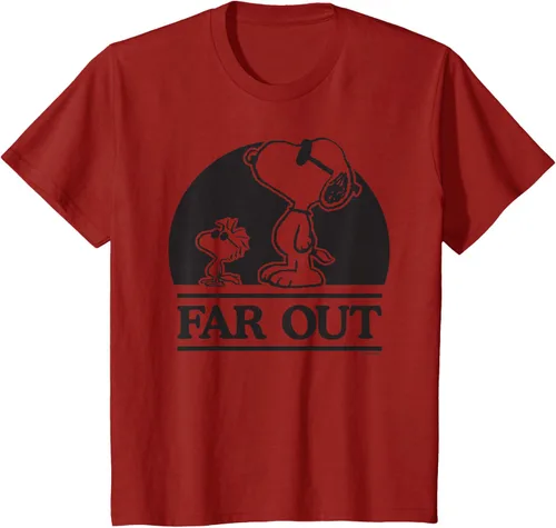 Vista 45 de Peanuts Woodstock 50th Anniversary Far Out Snoopy - Camiseta Blanco