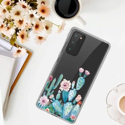 Vista 4 de Funda para Galaxy S20 FE (2020), Galaxy S20 FE 5G para niñas y mujeres, a prueba de golpes, transparente, suave, flexible, TPU delgada, funda