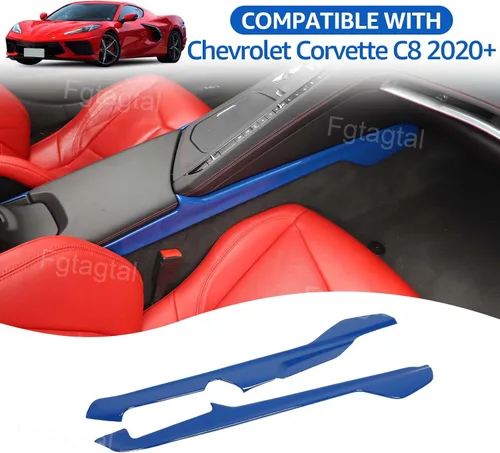 Vista 6 de Armrest Box Side Panel Trim Cover Compatible with Chevrolet Corvette C8 2020-2026, ABS Driver Side Panel Trim, Co-Pilot Side Center Console Cover