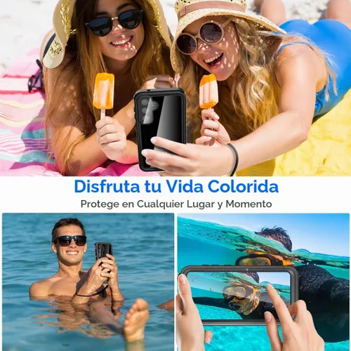 Vista 7 de AICase para Samsung Galaxy S24 Funda impermeable transparente con protector de pantalla incorporado, a prueba de nieve, polvo, golpes, certificación