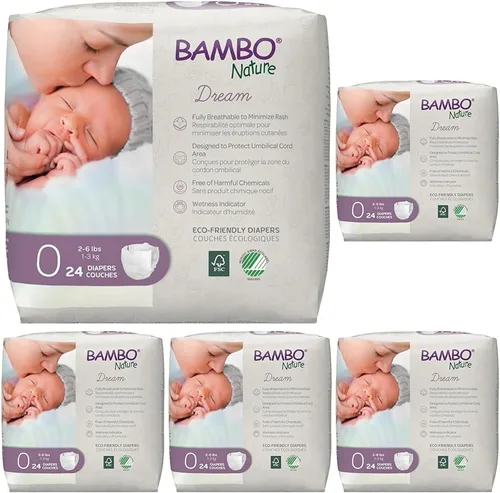 Vista 32 de Bambo Nature Pañales hipoalergénicos Dream Baby, pañales sostenibles con etiqueta ecológica de primera calidad, protección mejorada contra fugas
