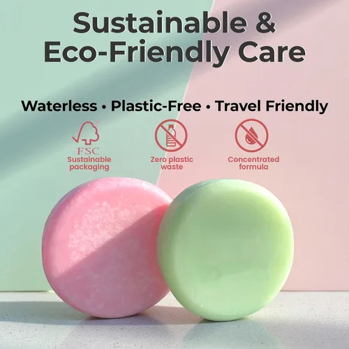 Vista 9 de K-Beauty - Juego de barra de champú y acondicionador para el cabello fino – Cuidado sólido del cabello con aceite de frijoles negros y camelia