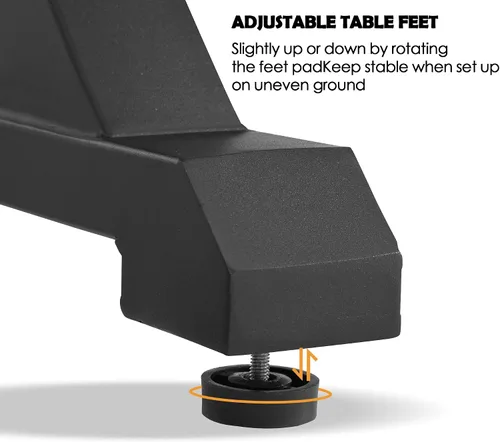 Vista 7 de Ulax furniture Mesa de comedor para patio al aire libre, mesa de comedor rectangular de 82 pulgadas con acabado similar a la madera, ideal