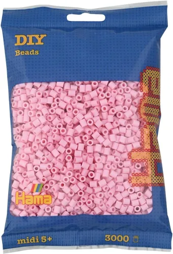 Vista 6 de Hama Perlen 201-49 Iron-On Beads Bag with Approx. 3000 Midi Craft Beads with Diameter 5 mm in Azure Blue, Creative Craft Fun for Young and Old