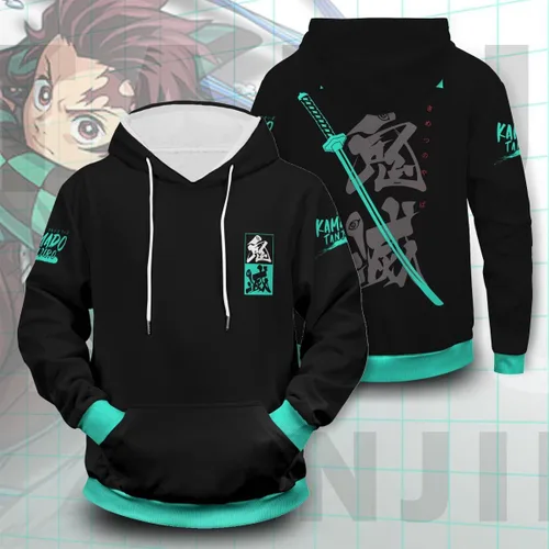 Vista 2 de TIMMOR MAGIC Sudadera con capucha de anime Slayer para hombre y mujer, sudadera con capucha impresa en 3D.