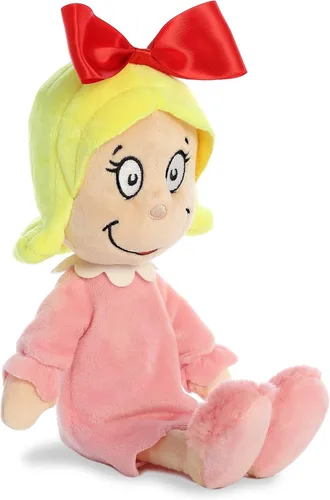 Vista 4 de Aurora® - Peluche de Dr. Seuss™ Cindy Lou Who - Peluche oficialmente licenciado para juego imaginativo - Perfecto para niños y adultos - Multicolor