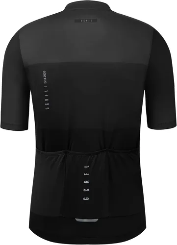 Vista 2 de GCRFL Maillot de ciclismo para hombre, manga corta, para bicicleta de carretera, camiseta de bicicleta, con bolsillo con cremallera, UPF 50+