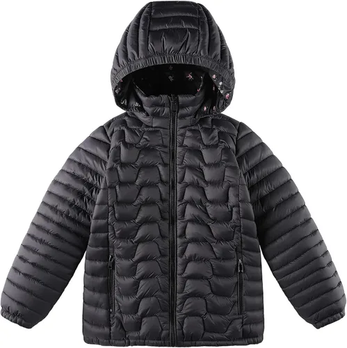 Vista 2 de QLZ Abrigo de plumón para niñas, chaqueta acolchada, 3-14 años, uso de doble cara, camuflaje