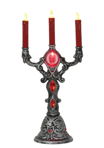 Vista 3 de Candelabro Gótico Rojo LED de 17.5 Pulgadas Multicolor