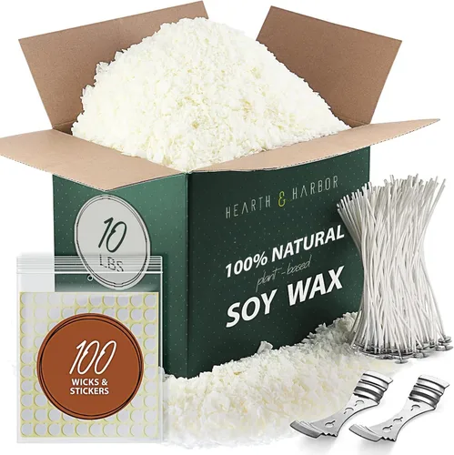Vista 17 de Hearth & Harbor Cera de soja orgánica para hacer velas, suministros de fabricación de velas naturales de 2 libras, sin cera de abejas, sin parafina