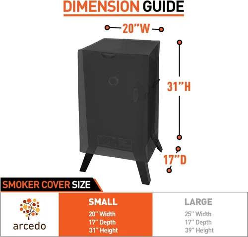 Vista 2 de Arcedo Funda para ahumador eléctrico de 30 pulgadas para ahumador Masterbuild, cubierta de parrilla impermeable resistente al agua, cubierta